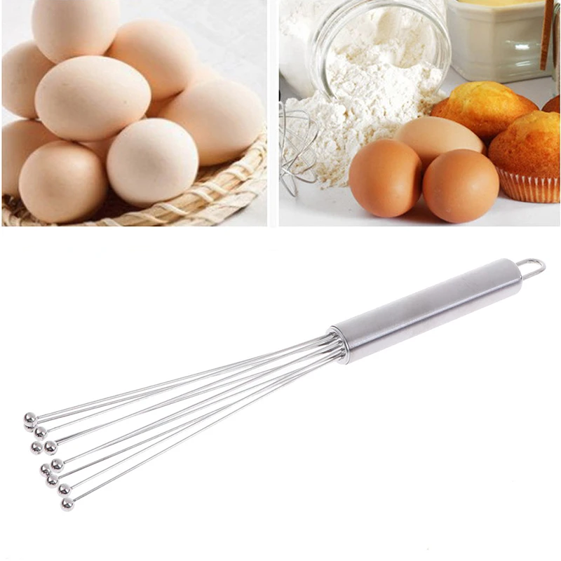 1PCS Drink Whisk Mixer Egg Beater Stainless Steel Egg Beaters Kitchen Tools Hand Egg Mixer Cooking Foamer Wisk Cook Blender