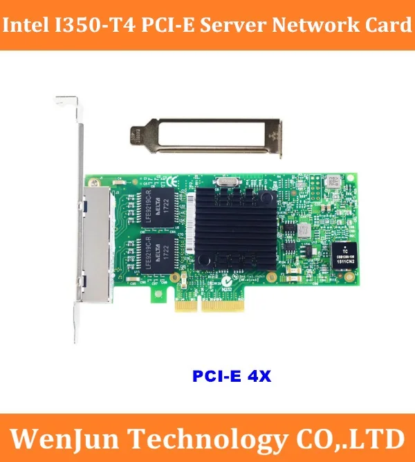 

new I350-t2 2- port / I350-T4 4-Port Gigabit Ethernet PCI-E PCI-Express X4 intel I350AM4 Server Adapter Network Card