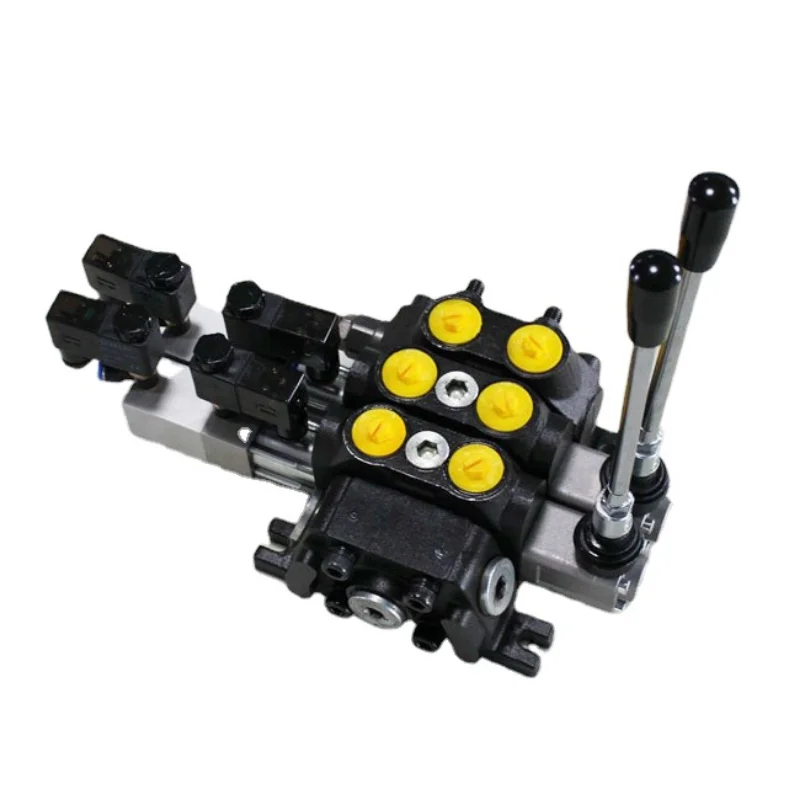 

Sectional directional control valve with manual and electric control 60 L/min