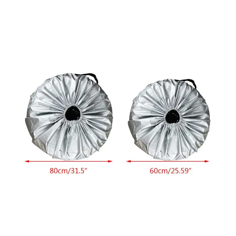 1PCS Tire Cover Case Car Silver Cloth Spare Tire Cover Storage Bags Carry Tire For Cars Wheel Protection Covers 4 Season