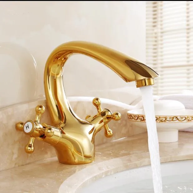 

Factory Direct sell Brass Gold Black Bathroom classical hot cold basin faucet Toilet Sink Faucet with pop-up and angle valve set