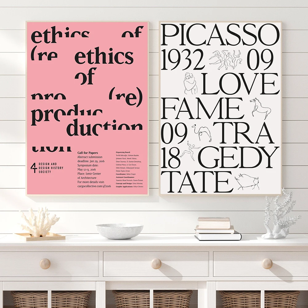 Picasso 1932 Love Fame Poster And Print Nordic Quote Ethics Of Produc Canvas Painting Abstract Wall Art Pictures Bedroom Decor