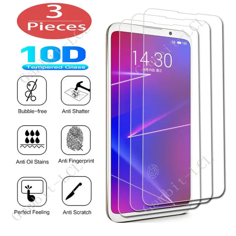 3Pcs Protection Glass For Meizu 17 Pro 16T 16Xs 16s M10 Note 9 15 Plus Lite (M15) 16th 16 Tempered Screen Protector Cover Film