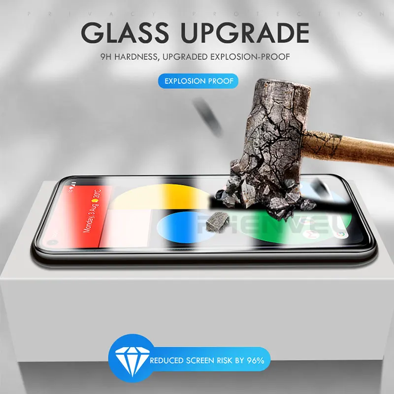 2pcs Tempered Glass For Google Pixel 4A 5A 5G 3A Oleophobic Protective Glass For Pixel 3 5 4 XL Full Cover Screen Protector