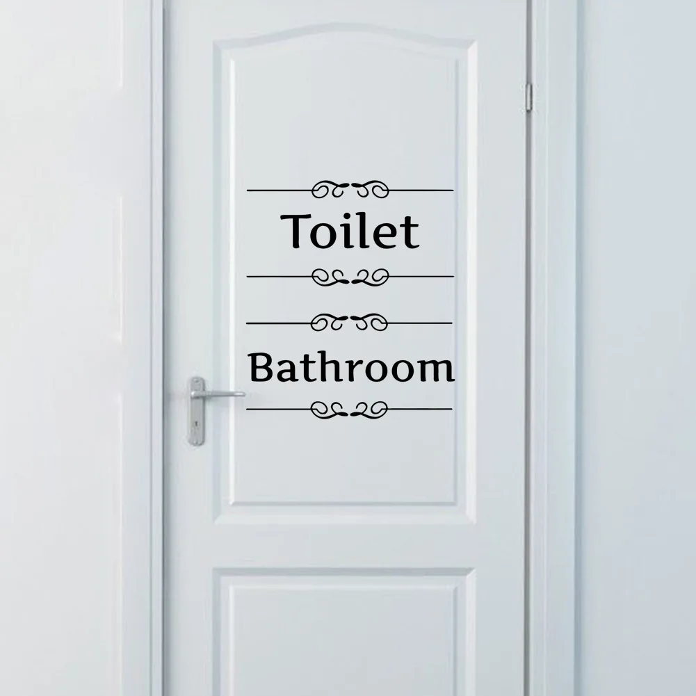 Toilet bathroom Sign Wall Decals Home Decorations Diy Quotes Waterproof Wall Decals For Toilet Sticker Vinyl DIY Stickers Art