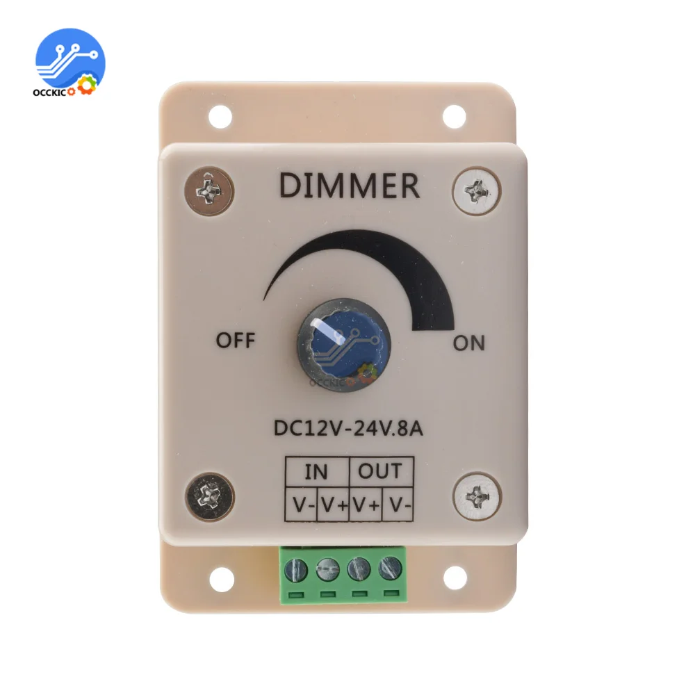 DC 12V 24V 8A LED Dimmer Switch Voltage Regulator Adjustable Controller Power Supply for Smart Home Brightness Lamp Bulb Strip