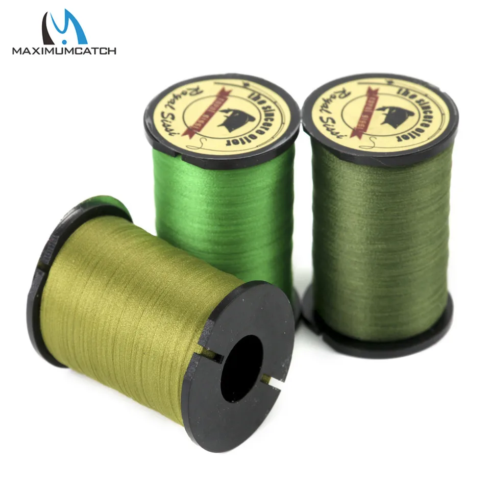 Maximumcatch 8pc/lot Lightly Waxed 6/0 Fly Tying Thread 120D Polyester Filaments Thread Fly Tying Materials