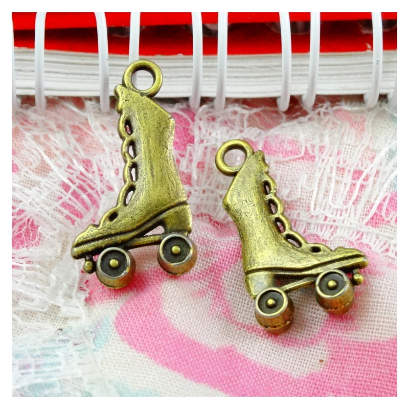 

60pcs Charms roller skates shoes 21*12MM Antique Making pendant fit,Vintage Bronze,DIY findings