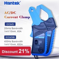 Hantek-オリジナルのオシロスコープ,AC DC電流クランプ,bncプラグ,帯域幅,1mv,10ma,65a,650a,CC-65, CC-650,400hz