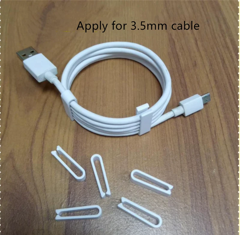 200 pces braçadeira fixa para 3.5mm cabo de dados/fone de ouvido cabo/cabo do telefone móvel gestão braçadeira/cabo braçadeira frete grátis elink