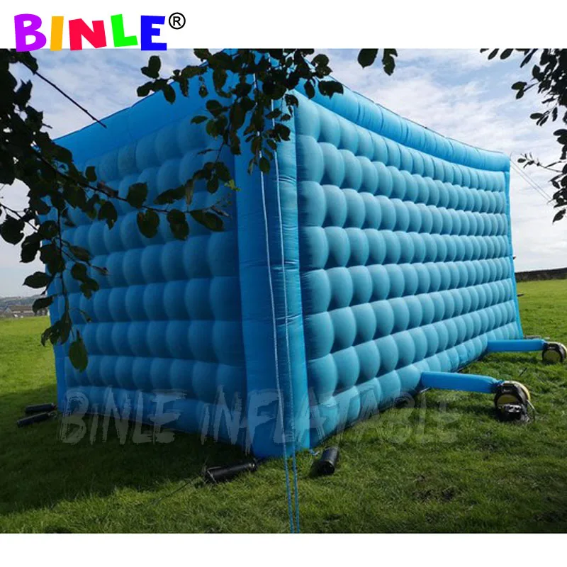 8x5x4m large blue bubble inflatable cube tent,inflatable square building house use as bar,grotto,event station or party tent