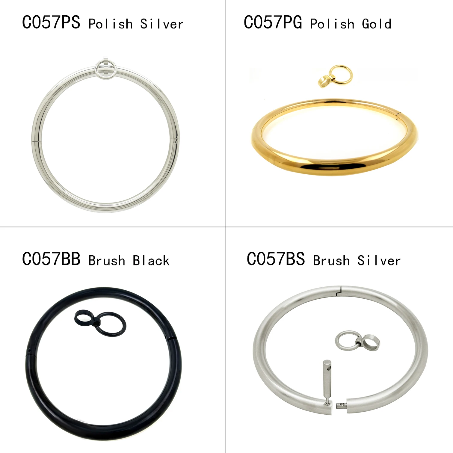 

Stainless Steel Lockable Neck Collar Choker Necklace Men Women Choker torques Gold Silver Collars Adult BDSM Choker