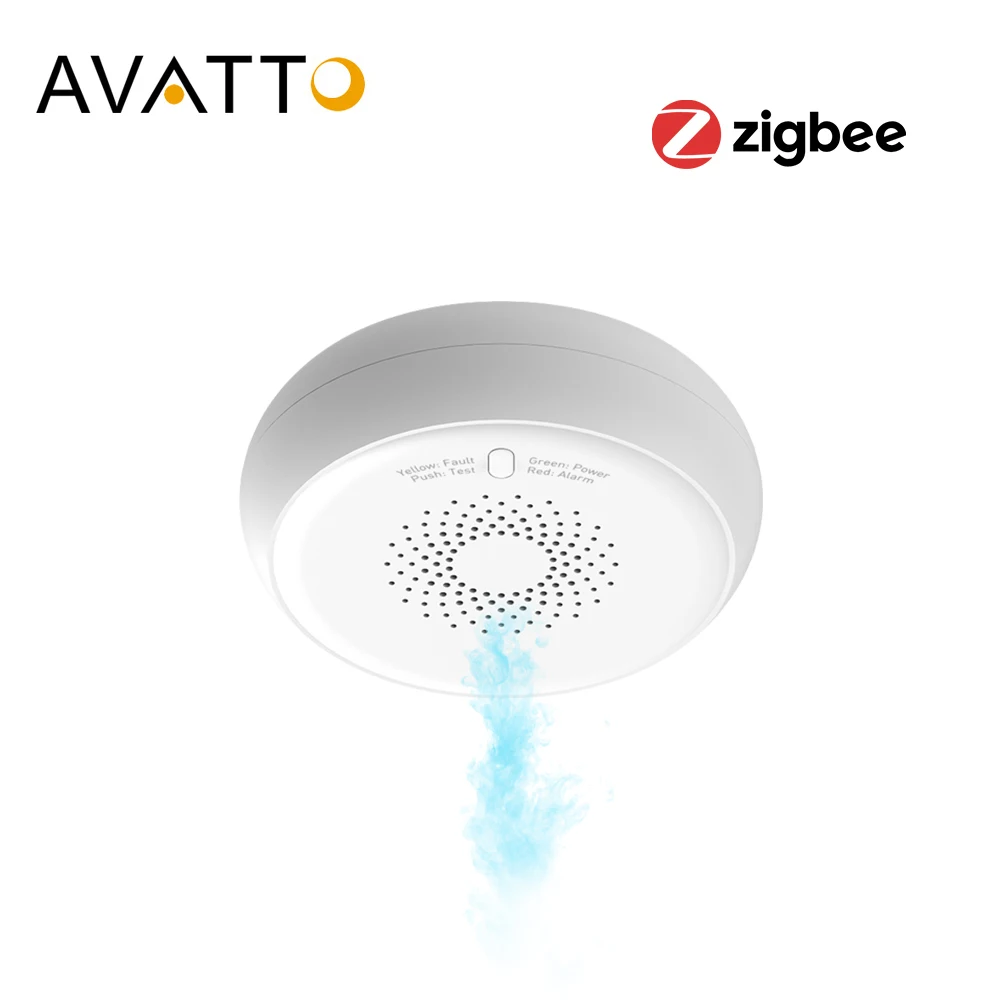 AVATTO Tuya Zigbee Gas Leak Detector Sensor, Smart Home Security Alarm System Smart Life APP Work with Tuya Zigbee Gateway Hub