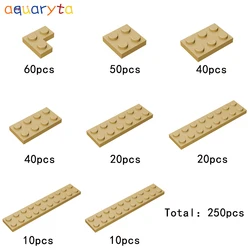 Aquaryta Building Blocks Parts Tan 250pcs/bag Plate Compatible 2420 3022 3021 3020 3795 3034 3832 2445 MOC DIY Toys for Children