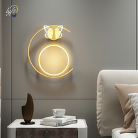 LED Modern Sofa Butterfly Wall Lamp Decor Bedside Tables Lamps For Home Hall Kitchen Living Room Nordic Indoor Lighting Light