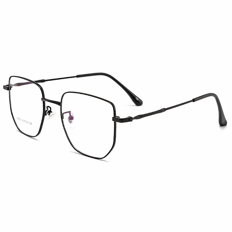 Retro Art Ultralight Metal Frame Glasses Men And Women Do Not Pick All-Match Face Full Rim Lrregular Eyewear