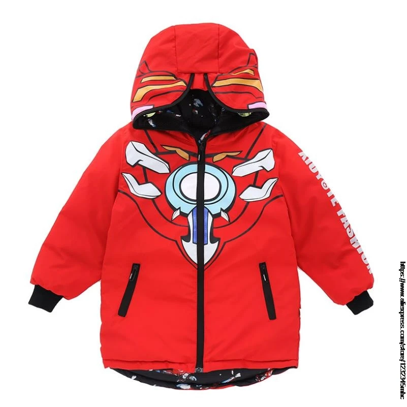 Disney SpiderMan Children Outerwear Warm Coat Sporty Kids Clothes Waterproof Windproof Thicken Boys Girls Cotton-Padded Jackets