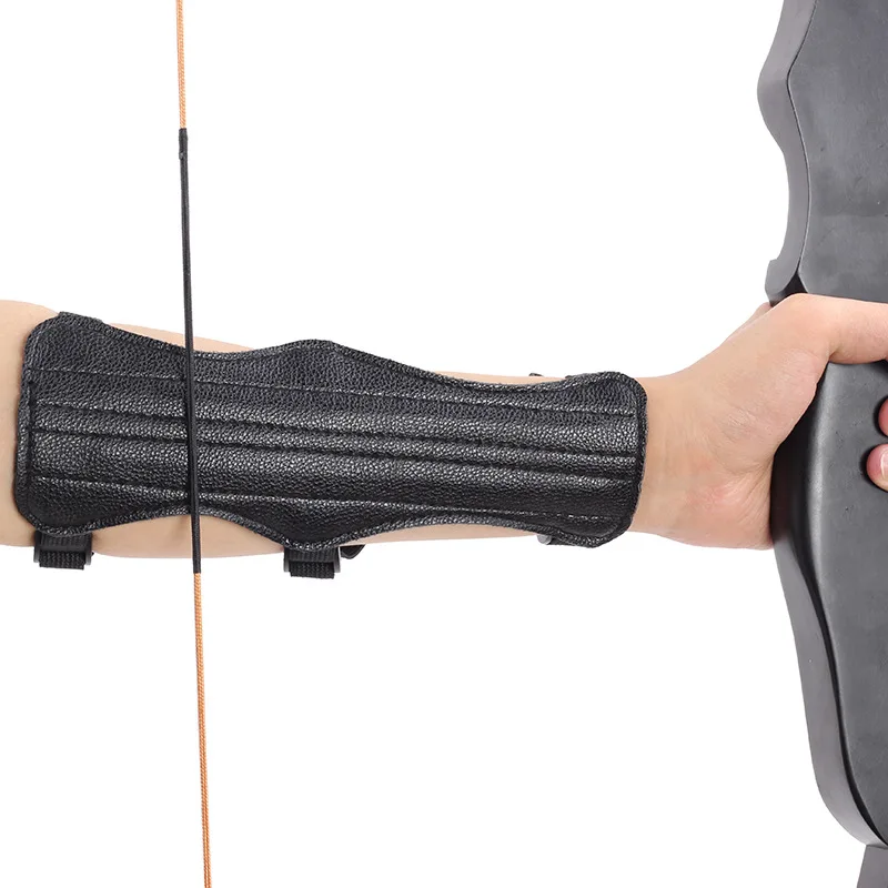 Bogenschießen Armschutz Fingerschutz Set Schutzausrüstung Schutz Hand Recurve Traditioneller Bogen – Detail 4