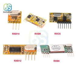 RXB6 RXB8 RXB12 RXB14 RXC6 433Mhz Superheterodyne RF Receiver Module for Arduino DIY Kit Wireless Remote Control