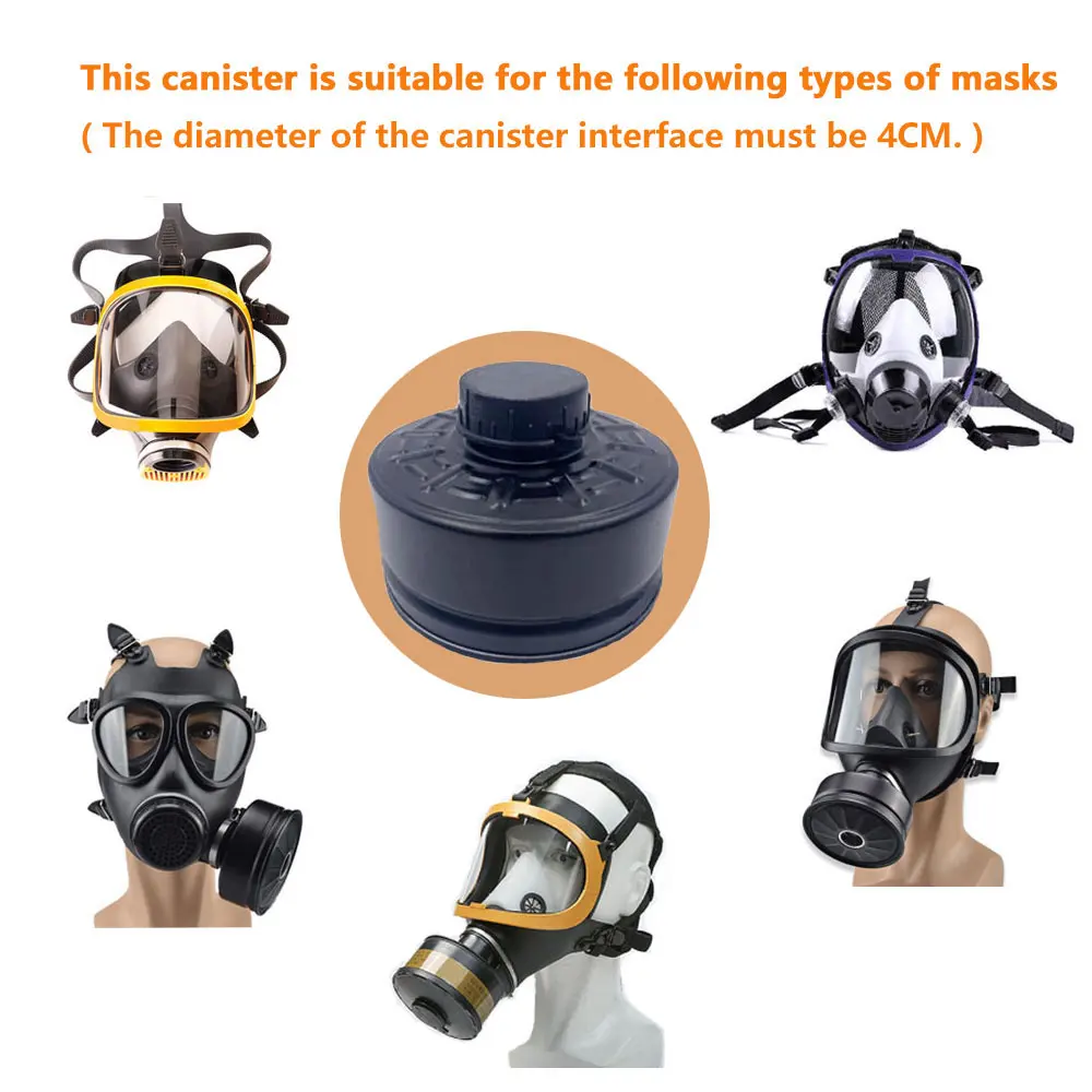 4 Cm Of Replaceable Activated Carbon Canister Gas Mask Cartridge Suitable For M14 /6800 3 interface / 87 Gas mask