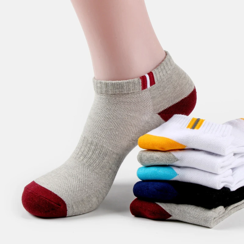 Chaussettes en coton à rayures larges pour hommes, 5 pièces, bateau fin de montagne, à la mode, nouvelle collection été printemps