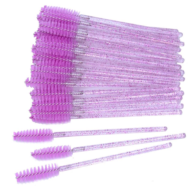 Newest Beauty Tools Set Lip Gloss Cotton Swabs Aplicators Eyelash Eyebrow Comb Brush Crystal Micro Mascara Wands