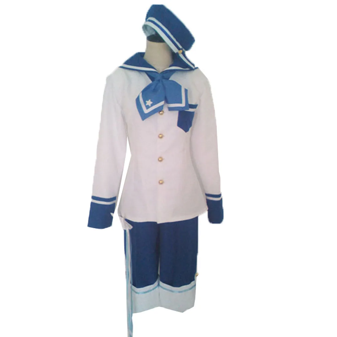 

2021 Ensemble Stars Navy Uniform Mashiro Tomoya Nito Mazuna Tenma Mitsuru Shino Hajime Cosplay Costume with hat