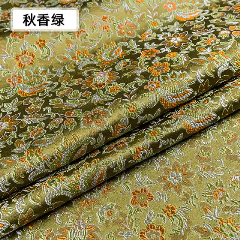 Satin Jacquard Pattern Fabrics Imitation silk Brocade Sewing Cheongsam Kimono Dress Patchwork Designer Material