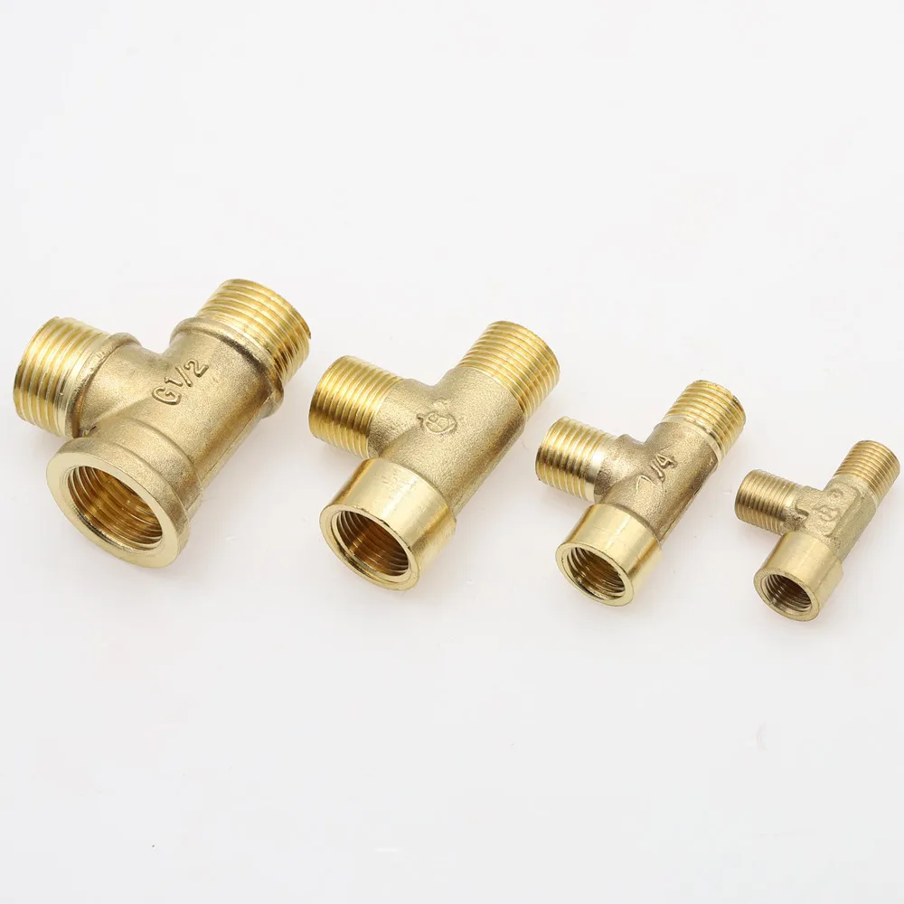 Brass Fittings Male to Male to Female 1/8