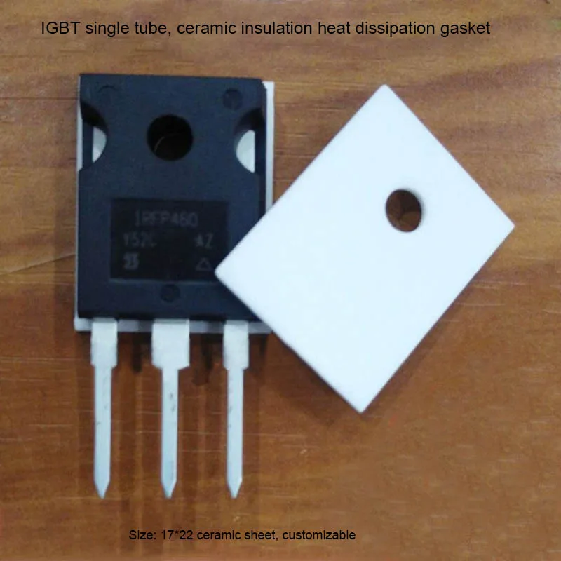 TO-220/247/264 Aluminium Oxideceramic Plate Socketed Thermal Insulation Ceramic Heat Dissipation Ceramic Plate Only (With Hole)