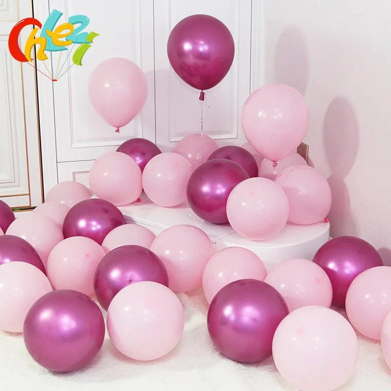 30pcs/lot 12inch Metallic Colors Latex Balloons kids Birthday Party Decorations Globos Mix Rose Wedding Decoration Helium Ballon