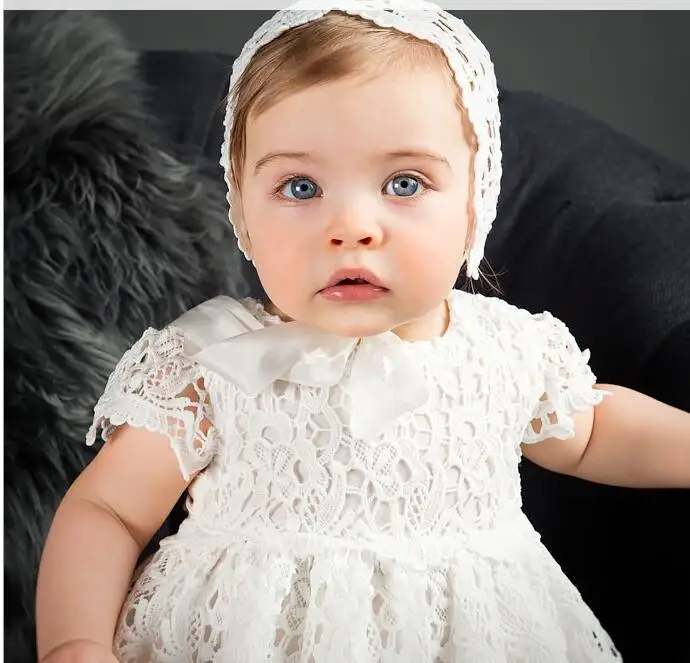 Hetiso Beige Baptism Infant Baby Girl Dresses Kids Party Dress Christening Dresses Newborn First Birthday Outfits Size 3-24 mont