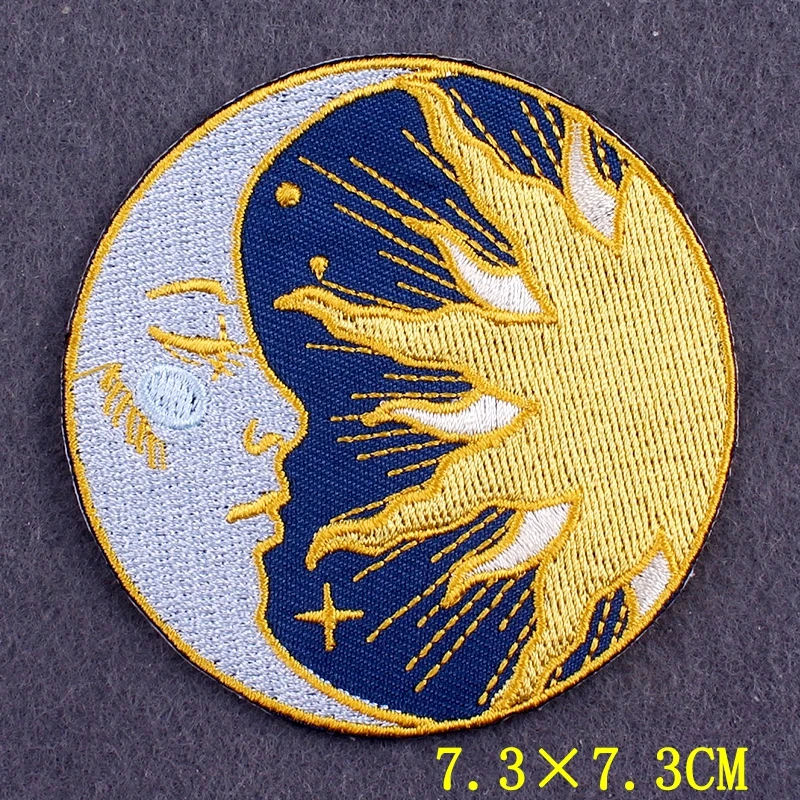 Adventure Camping Clothing Thermo Adhesive Patches On Clothes DIY Sun Stripes Clothing Stickers Sea Wave Badges On Backpack