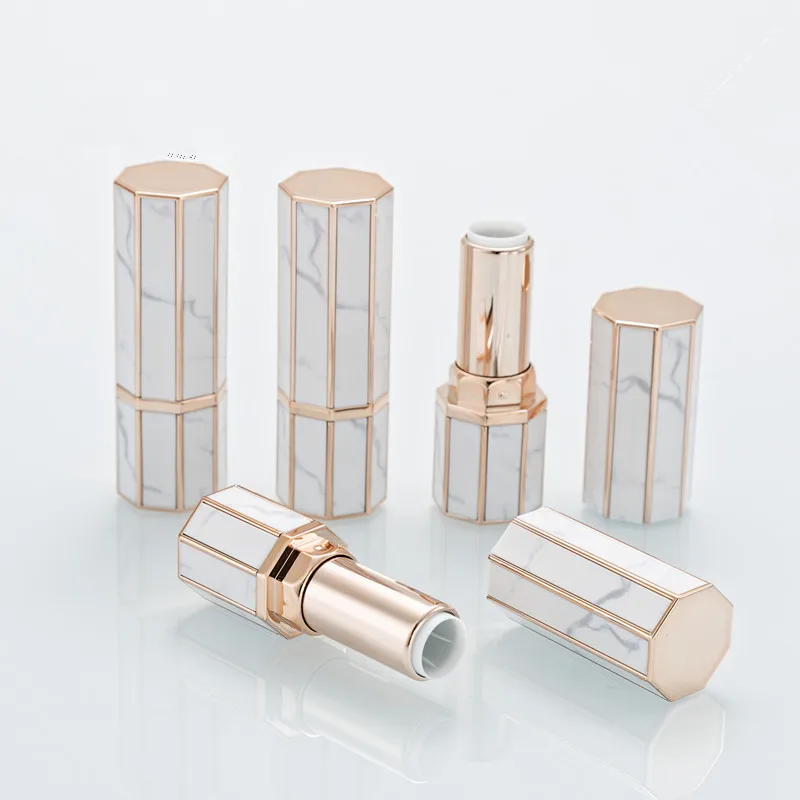 Marble Lipstick Tube 12.1mm Diy Lip Balm Tubes Homemade Lip Stick Beauty Lipstick Balm Containers Empty Lip Gloss Tubes Travel