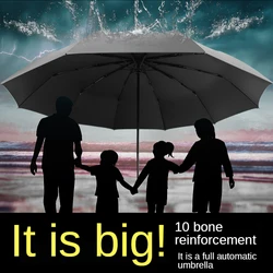 2-3 men's umbrella for wind resistance large size large 130cm diameter sunny umbrella folding full-automatic umbrella