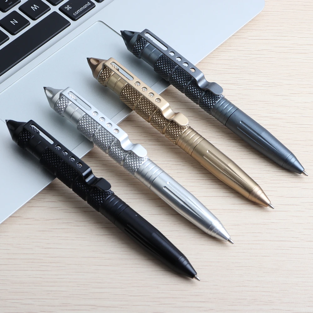 1/8Pcs Multifunctional Pen Tactical Tungsten Steel Rotating Unisex Pens Window Metal Ballpoint Pen Defense Multifunctional Pens