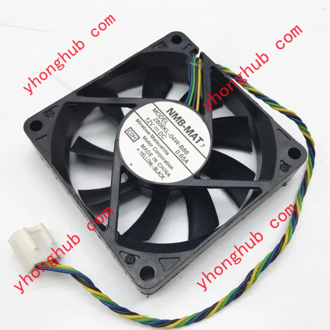 

NMB-MAT 2806KL-04W-B86 C0H DC 12V 0.65A 4-Wire 70x70x15mm Server Cooling Fan