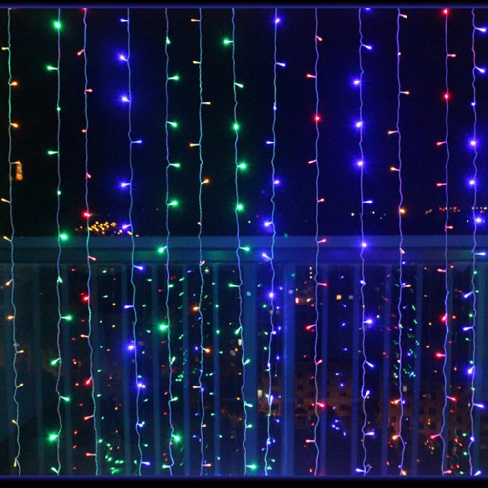 Led Icicle Curtain String Lights Fairy Christmas Lights Garland For Christmas New Year Wedding Home Room Patio Party Decoration