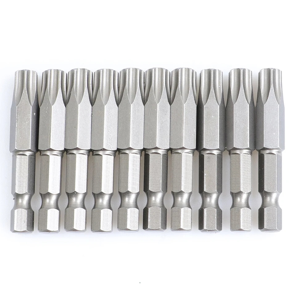 50mm 10Pcs o 13Pcs Set sicurezza antimanomissione cacciavite magnetico punta da trapano cacciavite punte esagonali Torx testa piatta 1/4 "utensile manuale