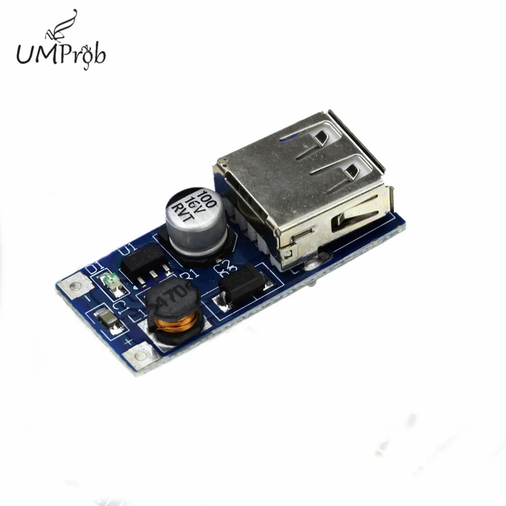 USB Output Charging Circuit Board DC 5V to 0.9-5V USB Voltage Converter Step Up Booster 600MA Power Supply Module