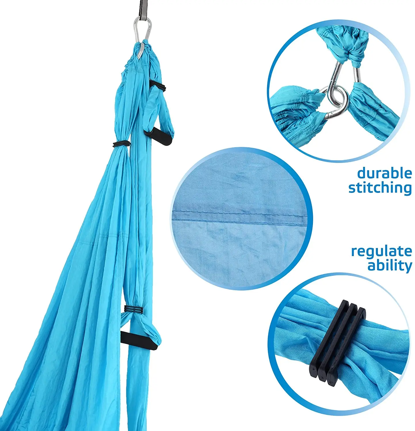 Aerial Yoga Swing with Extension Straps Antigravity Yoga Hammock Aerial Trapeze Sling  Inversion Tool for Home Gym Fitness