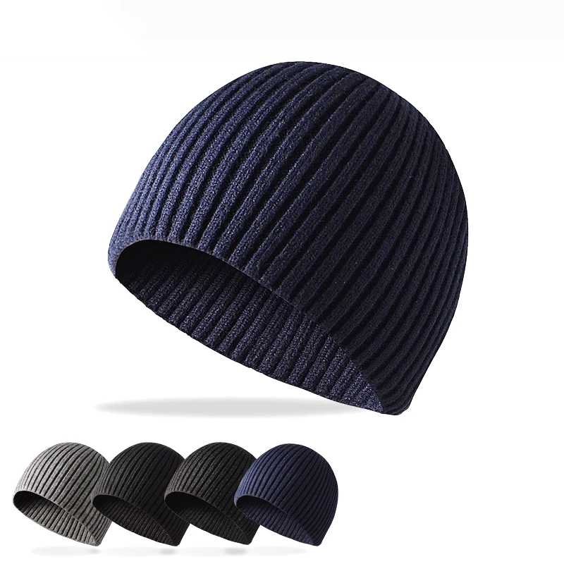 CAMOLAND nowa czapka zimowa męska jednokolorowa czapka z dzianiny czapka ciepła wygodna czapka Outdoor Casual Skullcap miękka czapka z daszkiem