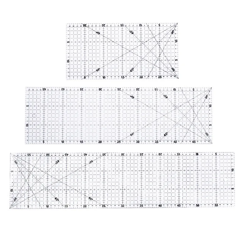 15X60CM Patchwork Ruler Quilting Tools High Grade Acrylic Material Transparent Ruler Scale School Sewing Tools 15X50CM 15X30CM