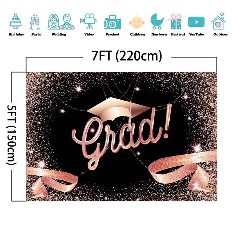 Mocscika, новинка 2023, фон для выпускника колледжа, розовое золото, вечерние фон для фотографии, вспышка, розовая точка, портретная фотобудка для взрослых