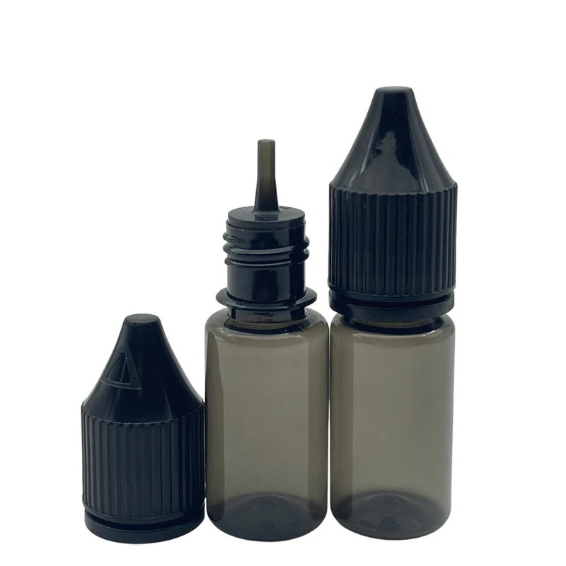 50Pcs 10ml Black Empty PET Pen Shape Plastic Dropper Bottle for E Liquid Bottle E juice Nail Gel