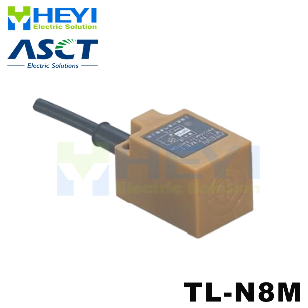 TL-N8M Non-flush Square type inductive proximity sensor sensoring range 8mm 2 wire or 3 wire No or Nc