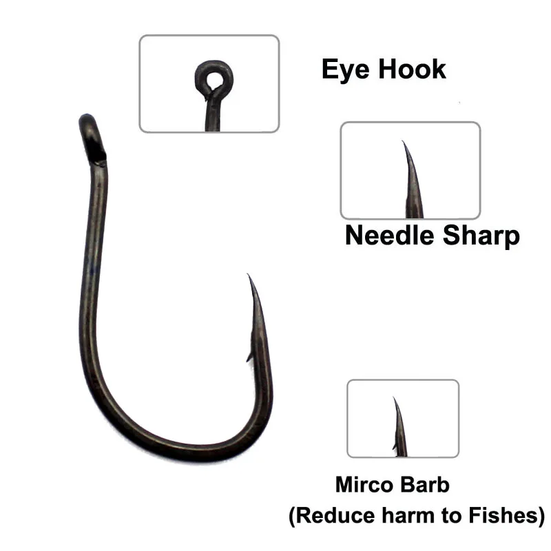Anzuelo Chod-Rig Kaptor Choddy – Acero al carbono para carpa - imagen 3