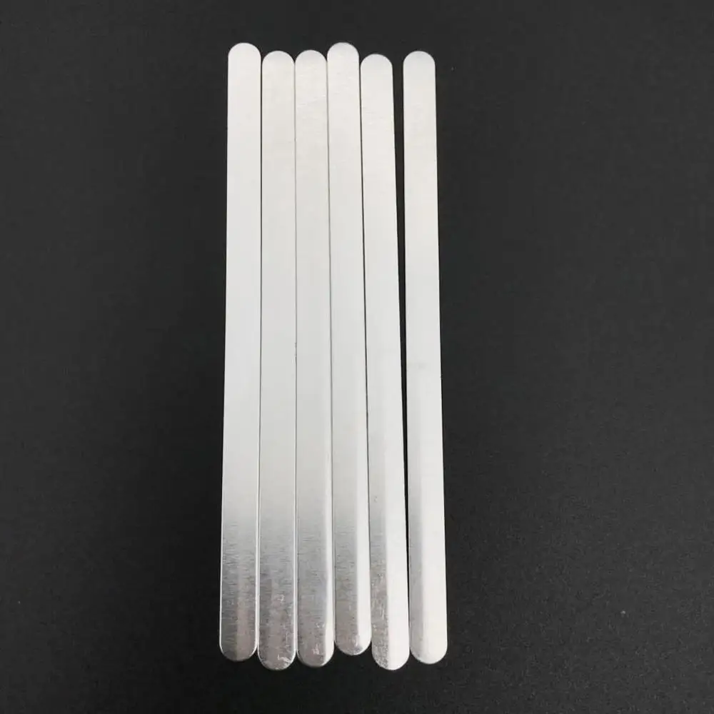 50/100/500Pcs/lot Face Mask Elastic Cord Nose Bridge Clips Adjustable Elastic Mouth Masks DIY aluminium bar Mask nose adjuster