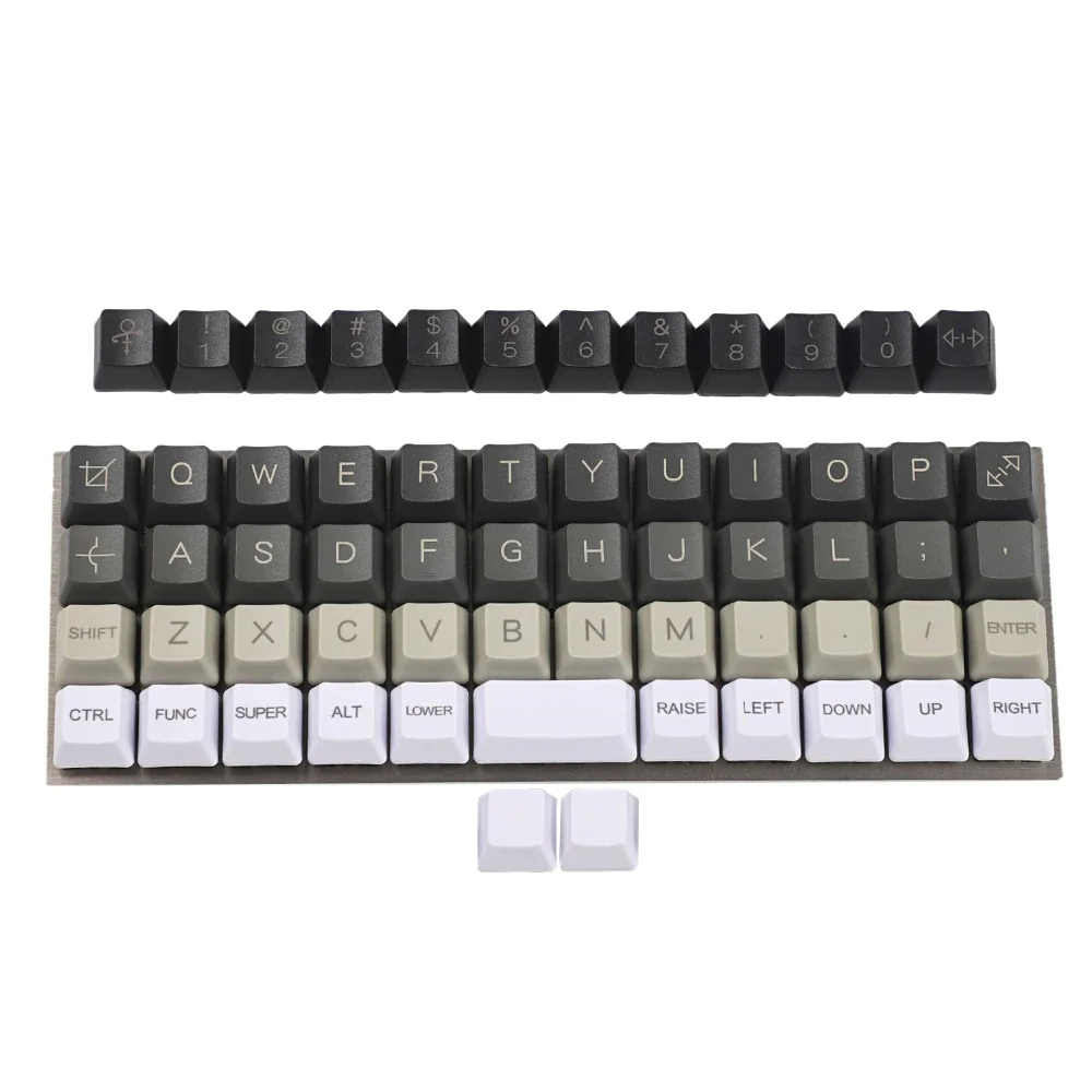 OEM 40% 40 Keycap | Carbon White Laser-Etched Blank PBT Keyset | Planck Niu40 Preonic Air40 | For MX Mechanical Keyboard DIY