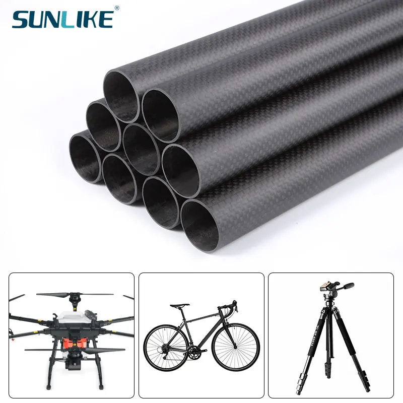 4Pcs Length 248mm High Quality Twill Matte Carbon Fiber Pipe OD5mm-30mm Carbon Fiber Tube